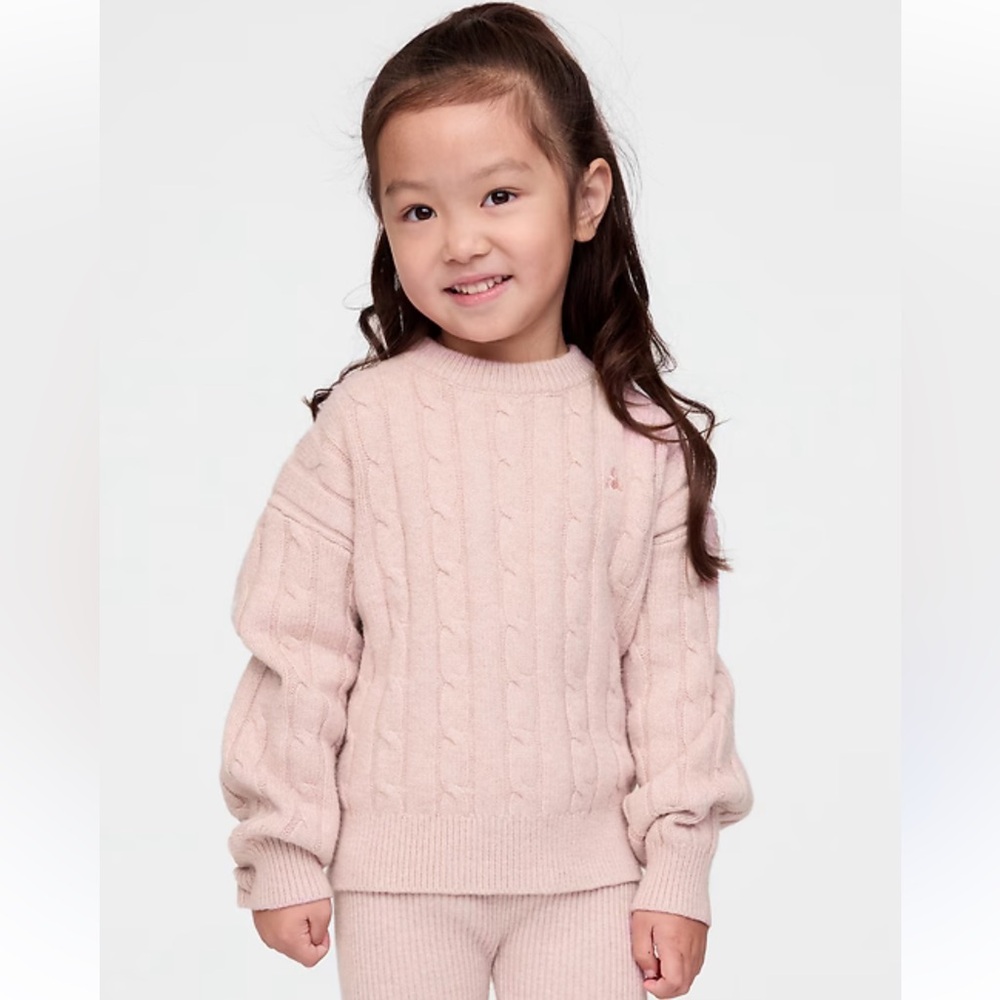 Baby GAP Light‎ Pink Cable Knit Sweater Soft Girls Size 5